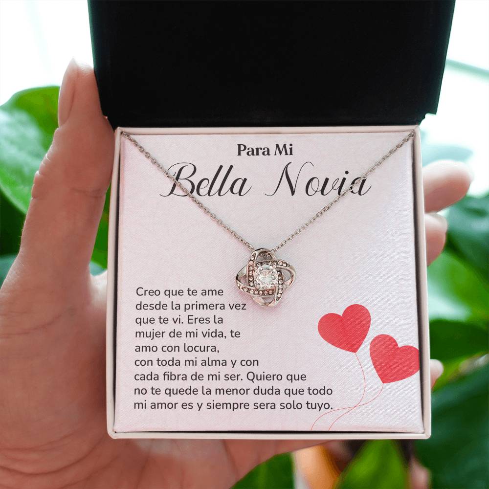 Collar Para Mi Bella Novia Amor Eterno Para Novia Mensaje Personalizado Para Ella Regalo Pasional Para Mi Novia Collar De Amor Para Ella Regalo De Aniversario Para Mi Novia Regalo De San Valentín Para Novia Regalo Para Mujer Especial Joyería Romántica