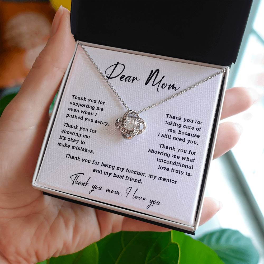 Dear Mom Dear Mom Necklace Gift Heartfelt Gift For Mom Bond With Mom Necklace Forever Loved Mom Necklace Thoughtful Gift For Mom Unique Gift For Mother-child Bond Meaningful Gift For Mom Special Occasion Gift For Mom Unique Family Bond Necklace