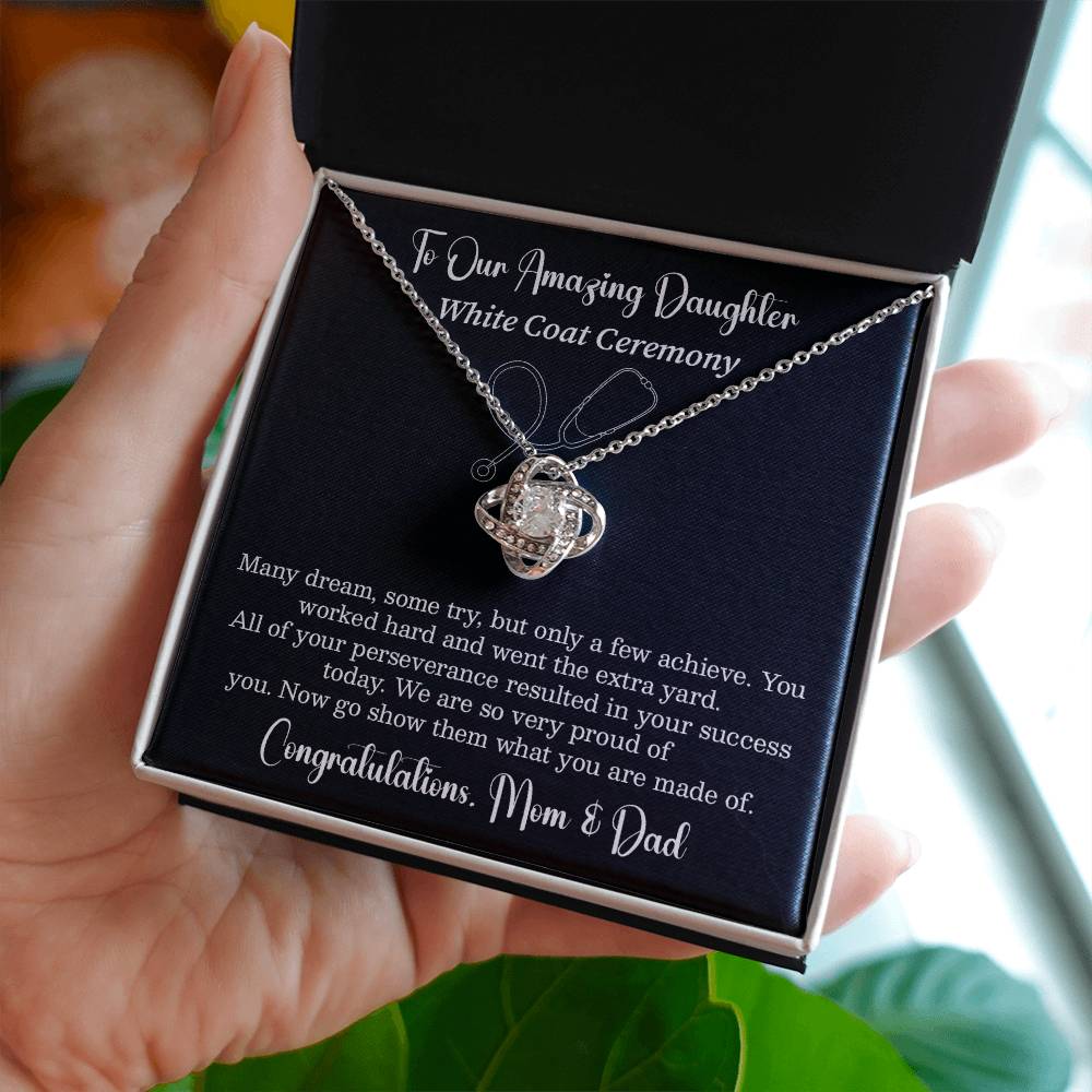 To Our Amazing Daughter On Your White Coat Ceremony Best Wishes Necklace You Are Amazing Necklace Personal Growth Jewelry Motivational Jewelry For New Beginnings Emotional Connection Necklace Meaningful Gift From Parents Congratulations Necklace