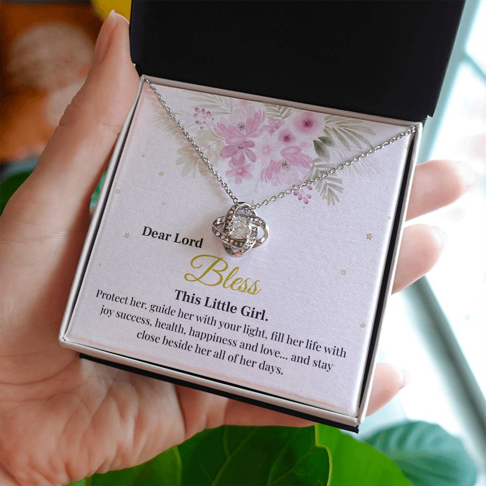 Dear Lord Bless This Little Girl, Blessing Pendant For Little One Heartfelt Necklace For A Young Heart Protective Jewelry For A Child’s Journey Thank You Gift For A Cherished Child To Bless And Protect Jewelry Sentimental Pendant With Blessings