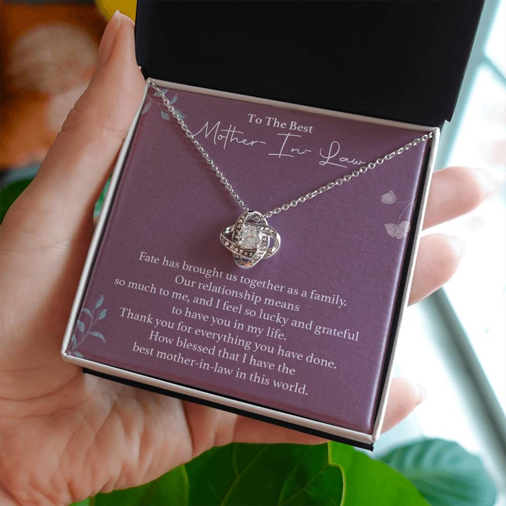 To The Best Mother-in-law Necklace Necklace For Thanking Mother-in-law Necklace For Mother-in-law On Wedding Day Necklace For Groom’s Mother Special Bond With Mother-in-law Necklace Sentimental Keepsake For Mother-in-law Best Mother-in-law Necklace Gift