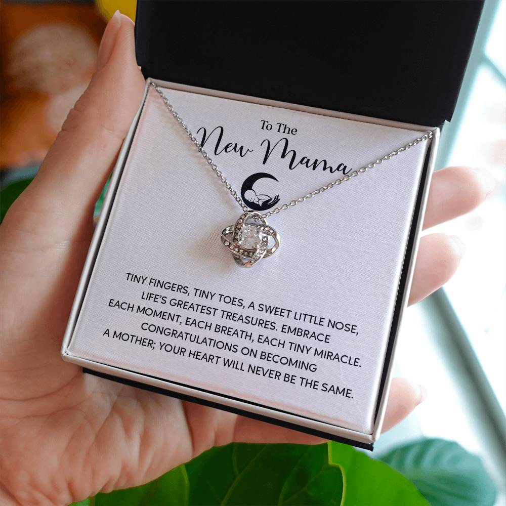 To The New Mama Gift From Your Mom Mama Jewelry Motherhood Gifts Personalized Baby Shower Gift Unique Gift For New Moms Sentimental Necklace For Mama Mom To Be Gift Cute Baby Shower Jewelry Welcome Baby Necklace Meaningful Gift For Mothers