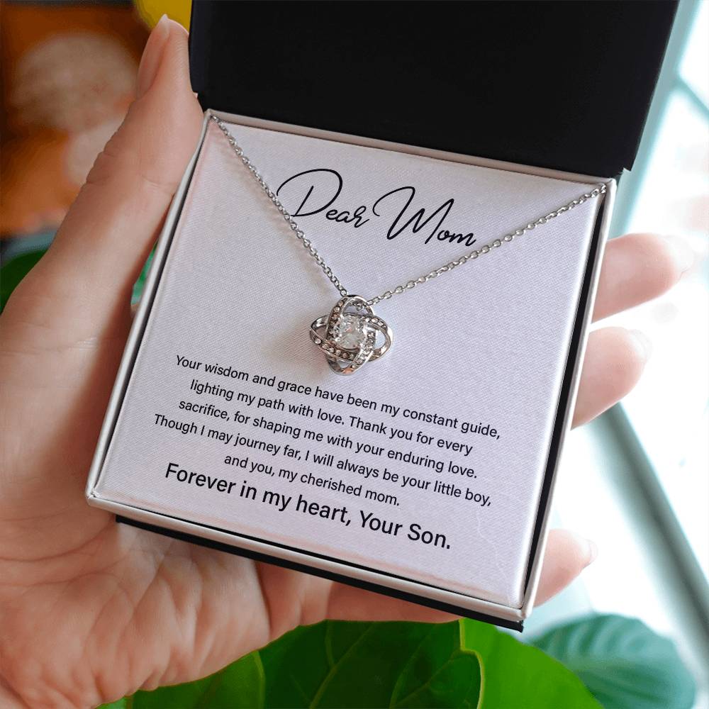 Dear Mom Mother’s Day Necklace For Cherished Mom Best Birthday Gift Thoughtful Anniversary Jewelry Unique Christmas Necklace Thoughtful Necklace With Message Card Just Because Necklace