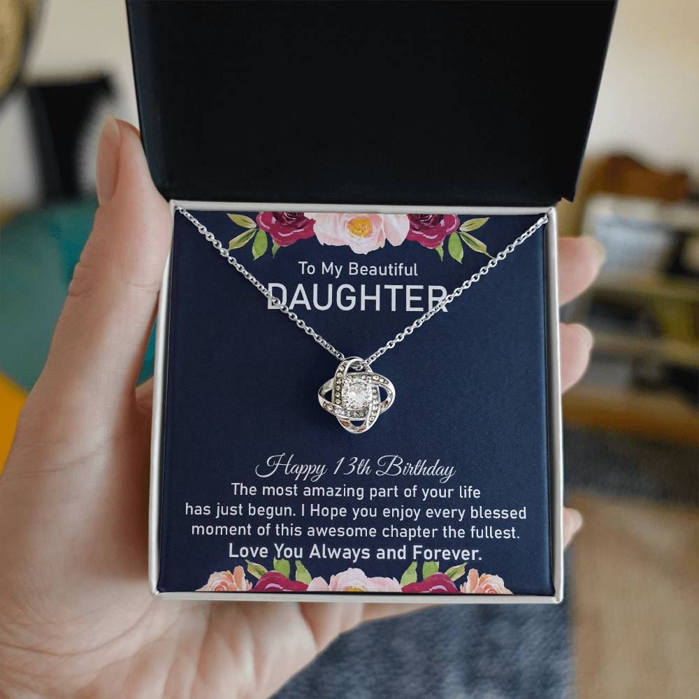 13th Birthday Gift Necklace for Daughter