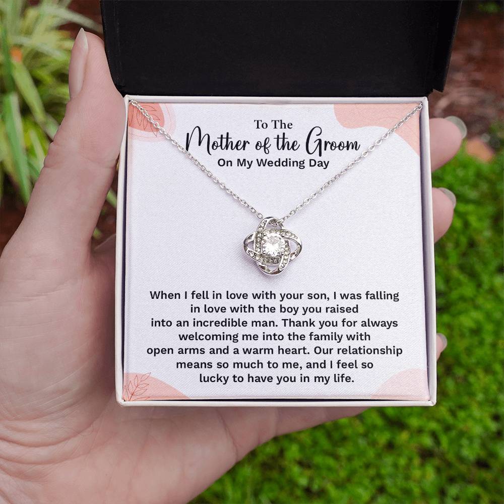 To the Groom's Mother on My Wedding Day Groom’s mother wedding gift Wedding necklace for mother-in-law Heartfelt message for groom’s mom Special gift for groom’s mom Necklace gift for groom’s mother on wedding day Meaningful gift for groom’s mother