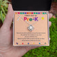 First Day of Pre-K Necklace Gift for Daughter or Granddaughter