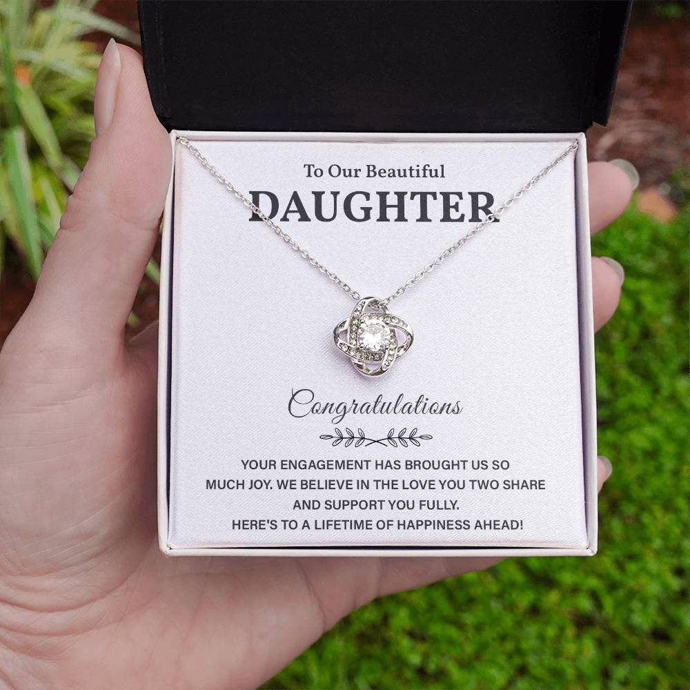 To Our Beautiful Daughter Engagement Necklace Gift Dad Sentimental Gift For Daughter’s Engagement Jewelry Gift For Daughter’s Engagement Daughter’s Special Day Necklace Meaningful Engagement Gift For Daughter Engagement Jewelry For Daughter