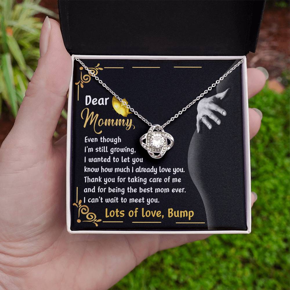 Dear Mommy Necklace Gift, Special Mother's Day Gifts, Birthday Gift, Jewelry Necklace For Mom, New Mommy Gift For First Mother's Day, Pregnancy Jewelry Necklace With A Meaningful Message Card And Box.