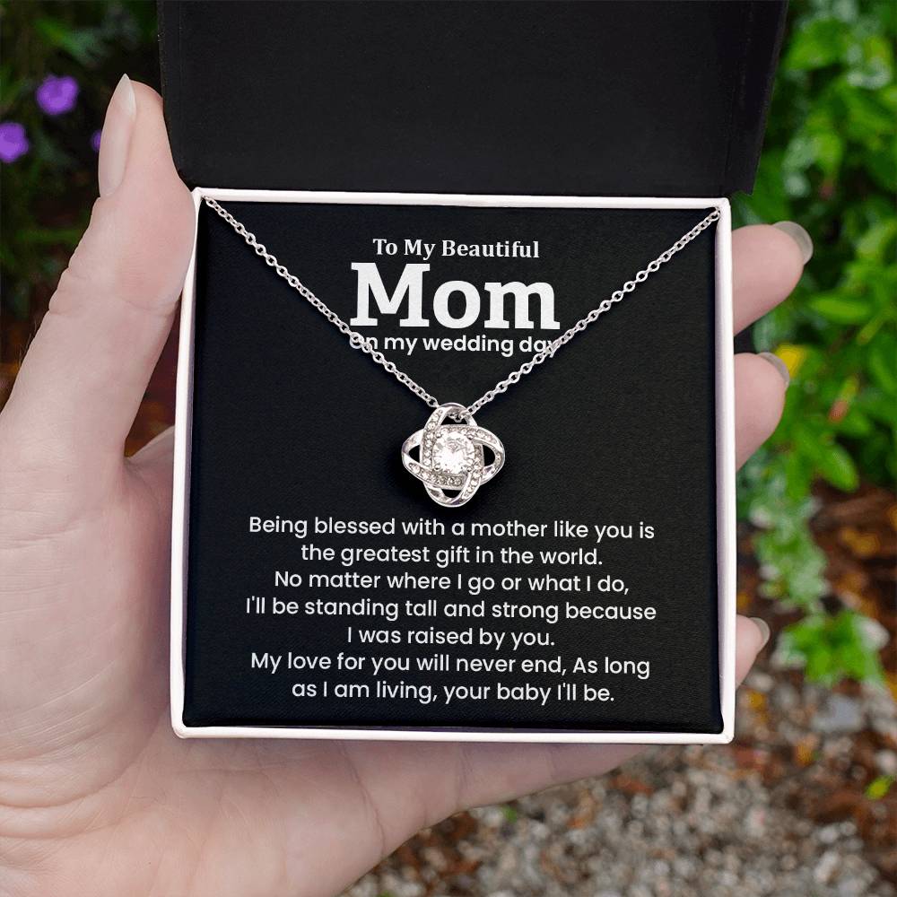 Wedding Day Necklace Gift for Mom from Daughter