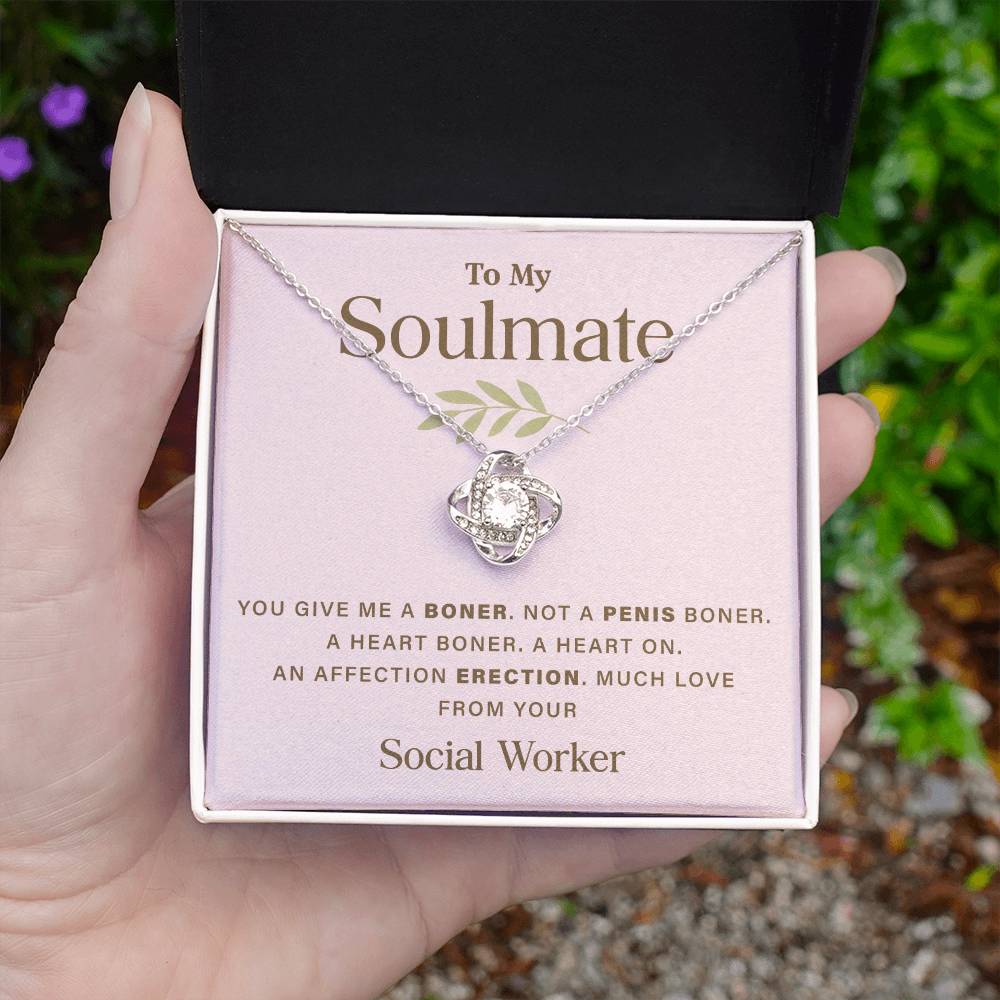 Funny Social Worker Necklace Gift for Soulmate