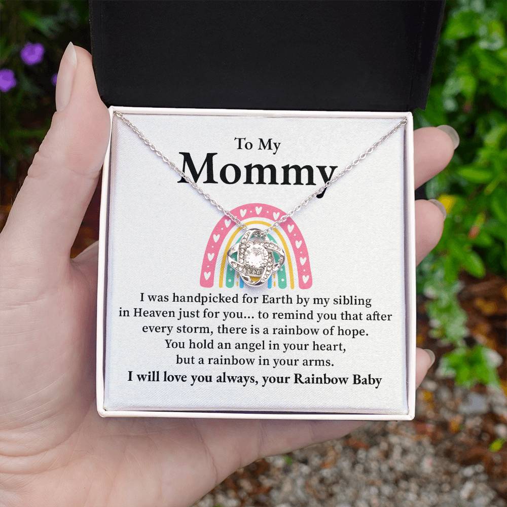 To My Mommy, Necklace Gift For Mom With Message Card