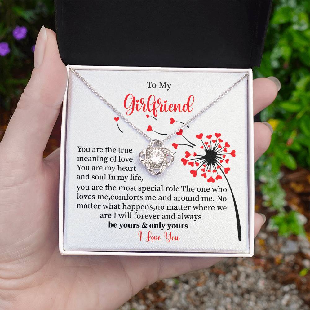 Girlfriend Love Necklace Gift with Message Card Box