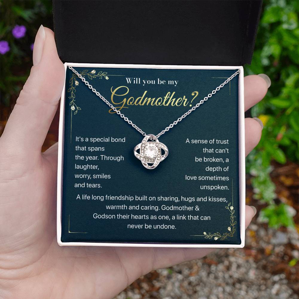 Will you be my Godmother Endless Support Necklace Bright Future Necklace Faithful Godmother Jewelry Strength In Unity Necklace Empowering Presence Jewelry Enduring Bond Necklace Emotional Support Pendant Inspirational Connection Jewelry