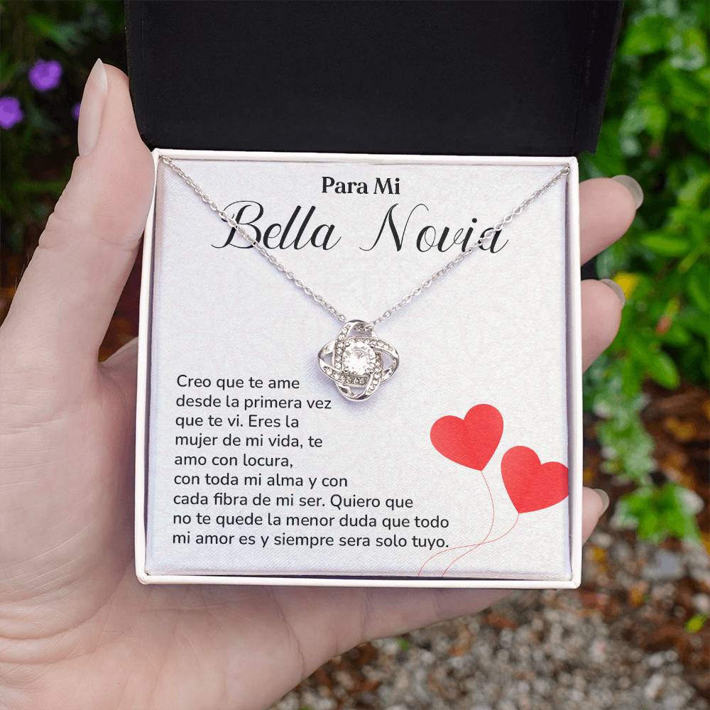 Collar Para Mi Bella Novia Amor Eterno Para Novia Mensaje Personalizado Para Ella Regalo Pasional Para Mi Novia Collar De Amor Para Ella Regalo De Aniversario Para Mi Novia Regalo De San Valentín Para Novia Regalo Para Mujer Especial Joyería Romántica