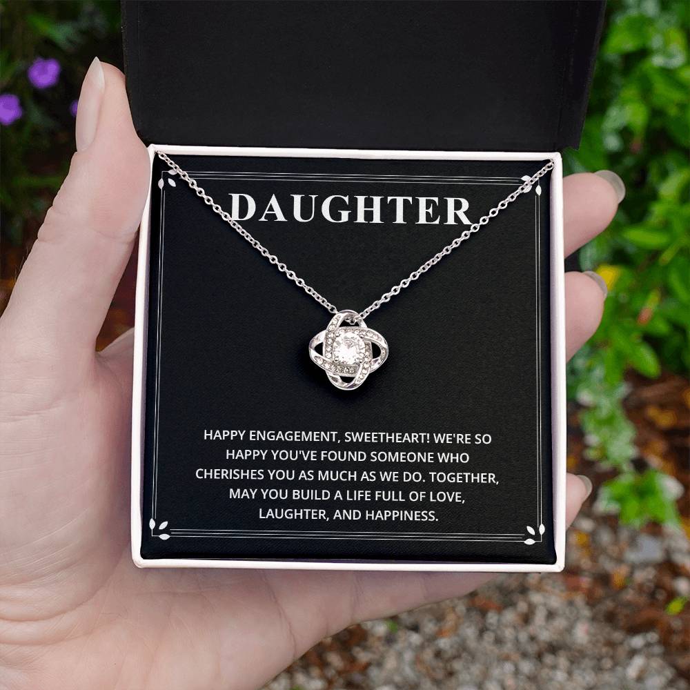 Daughter Happy Engagement Necklace Daughter Engagement Necklace Happy Engagement Gift For Daughter Sentimental Gift For Daughter’s Engagement Jewelry Gift For Daughter’s Engagement Daughter Love And Joy Gift Meaningful Engagement Gift For Daughter