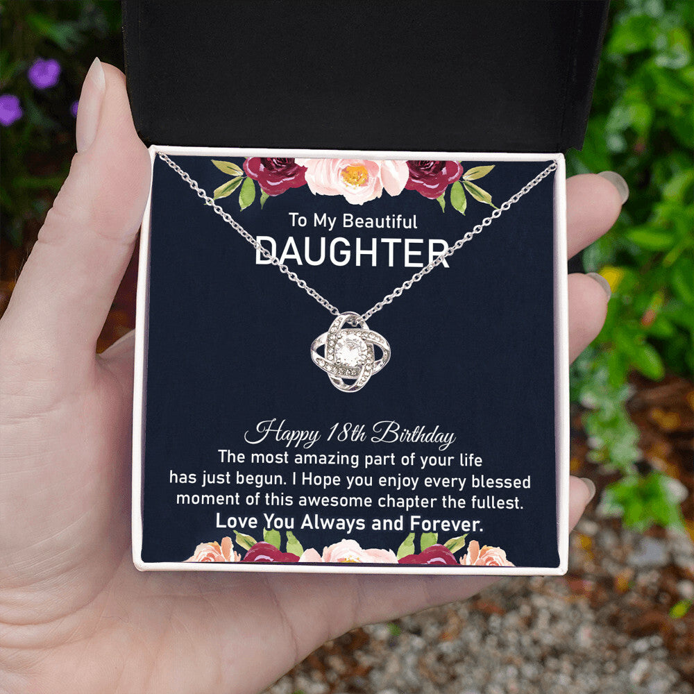 18th Birthday Necklace for Daughter Gift With Message Card