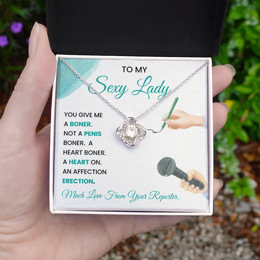 Funny Reporter Necklace Gift for Sexy Lady