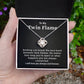 Twin Flame Necklace Gift for Soulmate With Message Card
