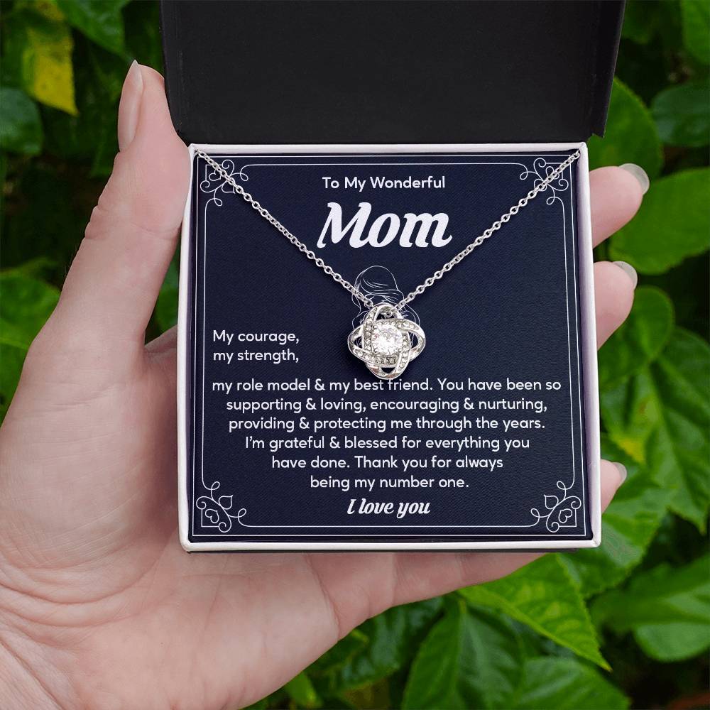 To My Wonderful Mom, Wonderful Mom Pendant Heartfelt Necklace For Her Sweet Pendant Thank You Gift For Support To My Best Friend Mom Jewelry Special Pendant For A Supportive Mom Sentimental Jewelry Thoughtful Necklace