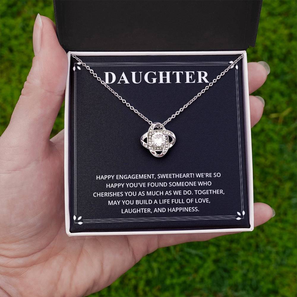 Daughter Happy Engagement Necklace Daughter Engagement Necklace Happy Engagement Gift For Daughter Sentimental Gift For Daughter’s Engagement Jewelry Gift For Daughter’s Engagement Daughter Love And Joy Gift Meaningful Engagement Gift For Daughter