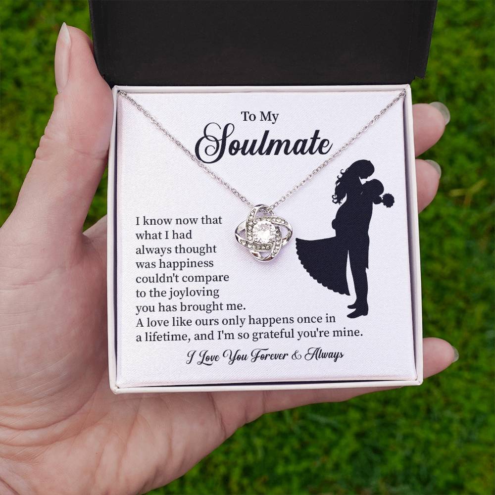 Soulmate Necklace – Gift for Wife or Girlfriend with Romantic Message