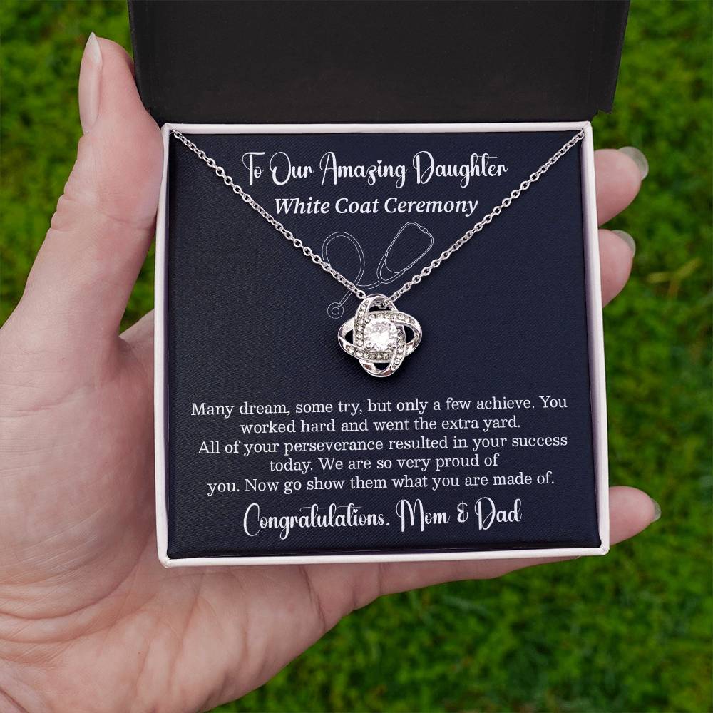 To Our Amazing Daughter On Your White Coat Ceremony Best Wishes Necklace You Are Amazing Necklace Personal Growth Jewelry Motivational Jewelry For New Beginnings Emotional Connection Necklace Meaningful Gift From Parents Congratulations Necklace