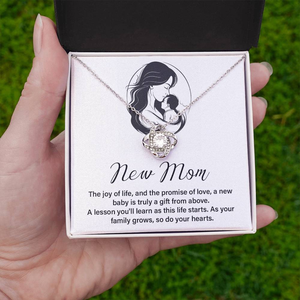 New Mom Necklace Gift for Baby Shower – Message Card Included