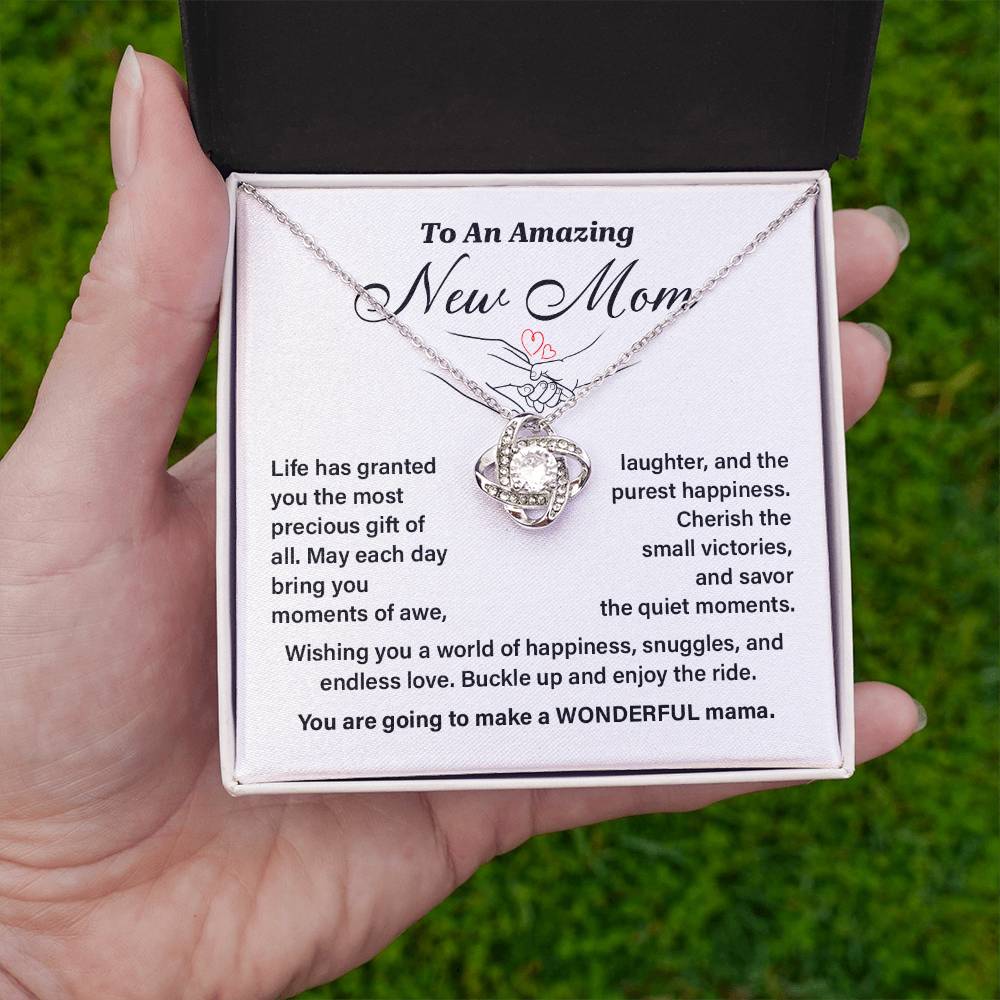 New Mom Necklace Gift for First Time Mothers – Message Card