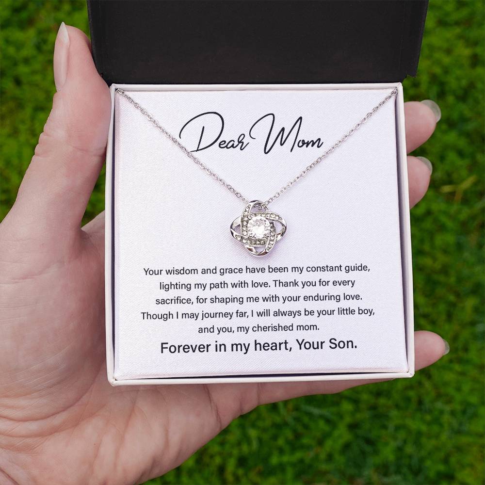 Dear Mom Mother’s Day Necklace For Cherished Mom Best Birthday Gift Thoughtful Anniversary Jewelry Unique Christmas Necklace Thoughtful Necklace With Message Card Just Because Necklace