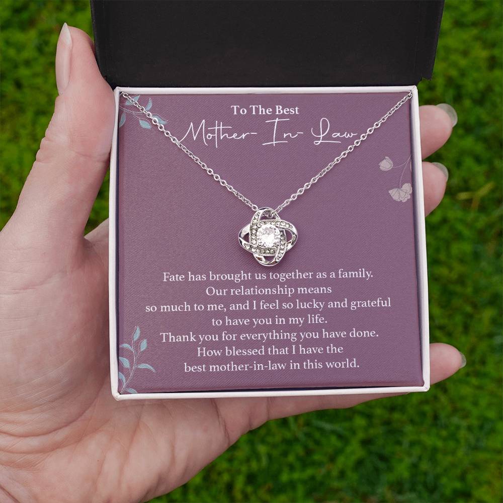 To The Best Mother-in-law Necklace Necklace For Thanking Mother-in-law Necklace For Mother-in-law On Wedding Day Necklace For Groom’s Mother Special Bond With Mother-in-law Necklace Sentimental Keepsake For Mother-in-law Best Mother-in-law Necklace Gift