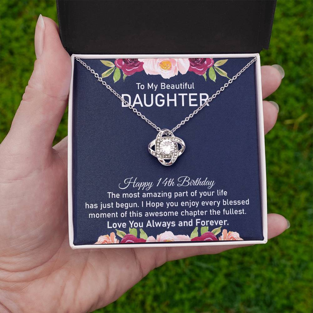 14th Birthday Gift Necklace for Daughter