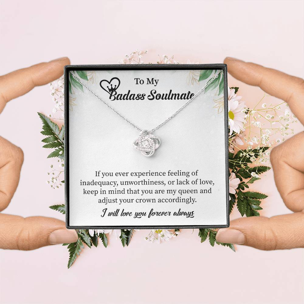 badass Soulmate Necklace Gift for Her – Message Card