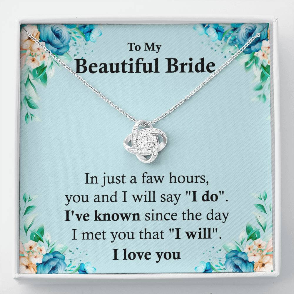 Beautiful Bride Gift Necklace From Groom on Wedding Day