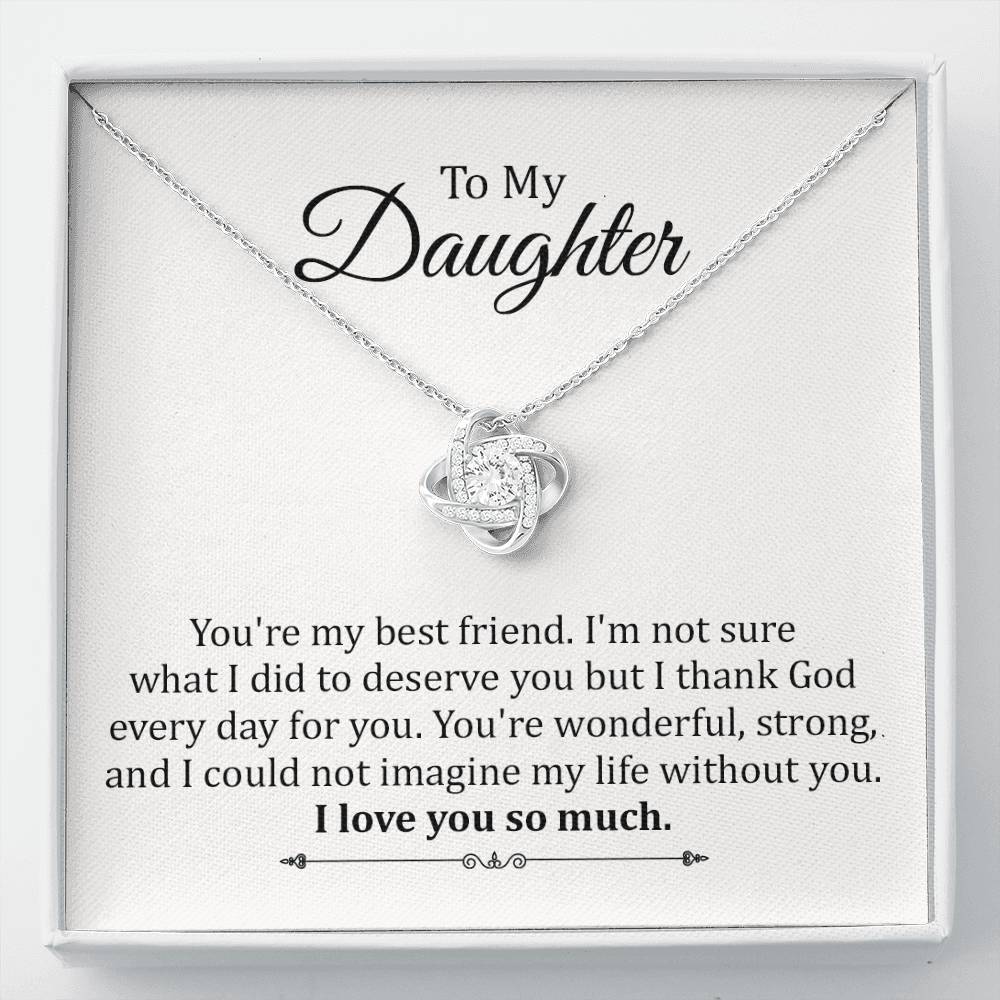Daughter Necklace Gift from Mom with Love Note
