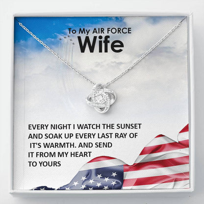 To My Air Force Wife Necklace – Patriotic Gift