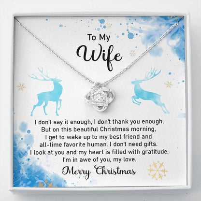Christmas Necklace Gift for Wife from Husband With Message Card