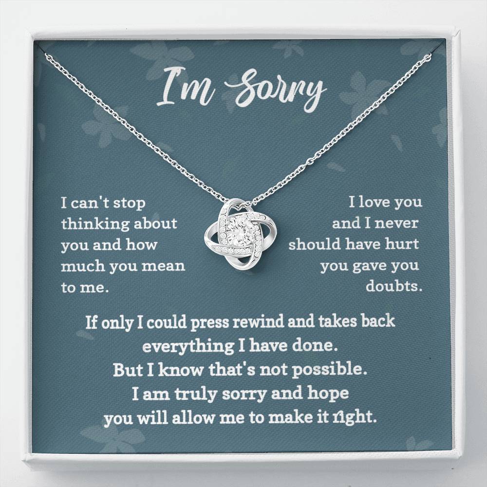 Apology Necklace Gift with I’m Sorry Message Card
