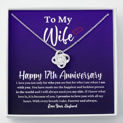 17th Anniversary Necklace Gift for Wife From Husband