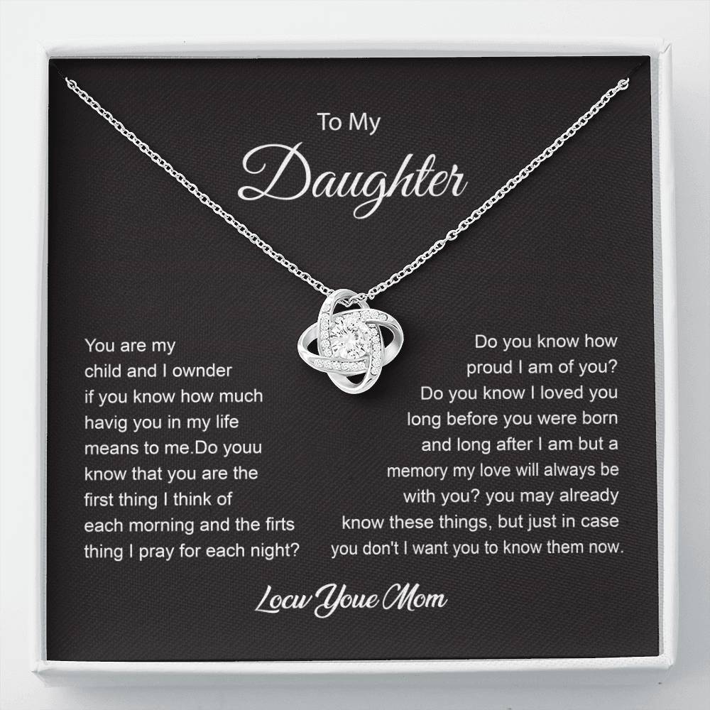 Heartfelt Message Necklace for Daughter from Mom