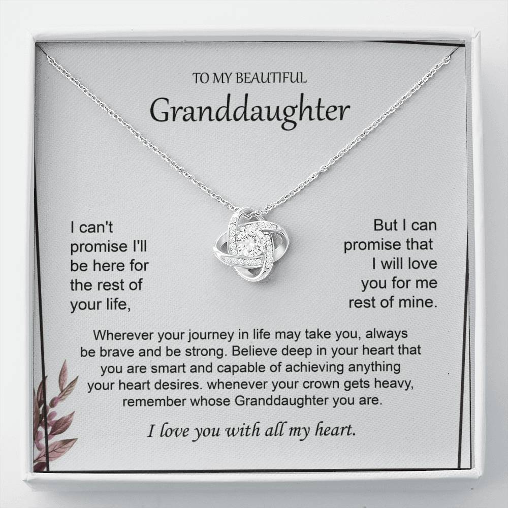 Granddaughter Necklace from Grandma with Message Card