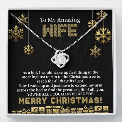 Amazing Wife Christmas Gift Love Knot Necklace From Husband