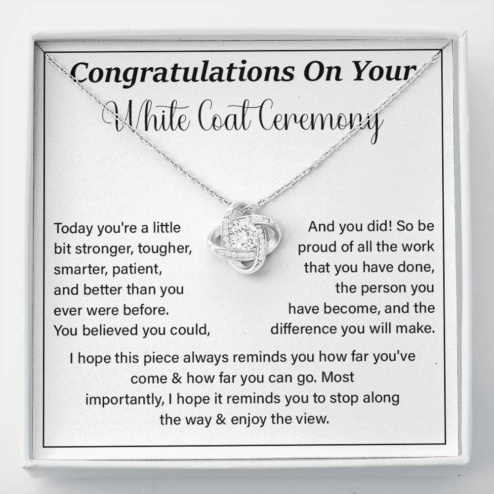 Congratulations On Your White Coat Ceremony Enjoy The View Necklace Best Wishes Necklace Personal Growth Jewelry  Motivational Jewelry Daily Inspiration Necklace Meaningful Gift For Graduates Congratulations Necklace