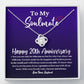 20 Year Anniversary Necklace for Soulmate