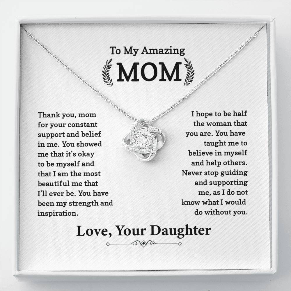 Necklace Gift for Mom from Daughter Love Note
