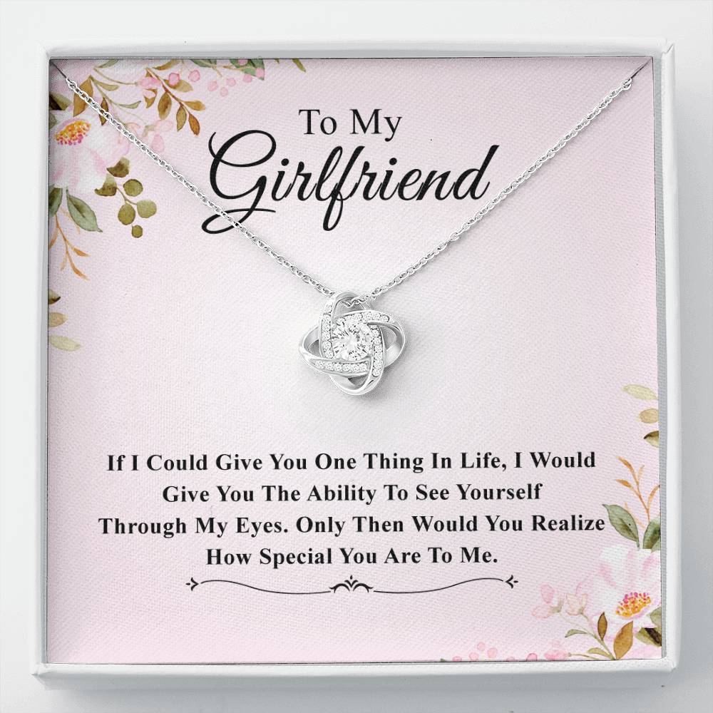Girlfriend Necklace Gift with Emotional Eyes Message