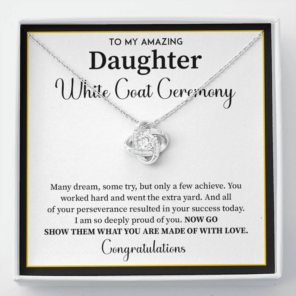White Coat Ceremony Gift For Daughter Necklace With Gift Box