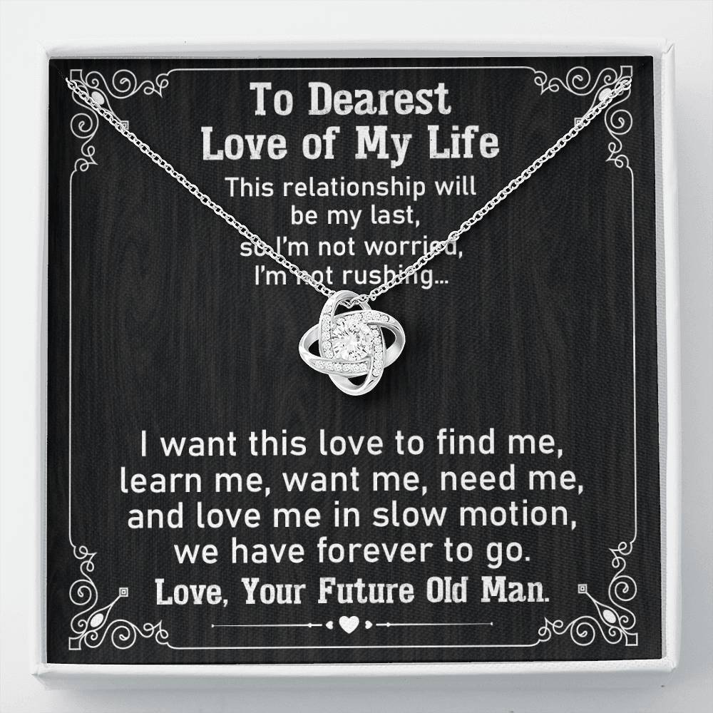 To My Love of My Life Necklace Gift With Message Card