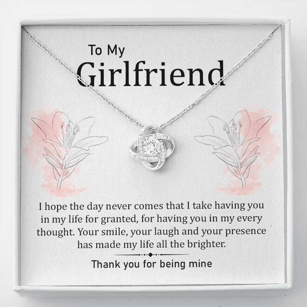 Girlfriend Necklace Gift with Romantic Message Card
