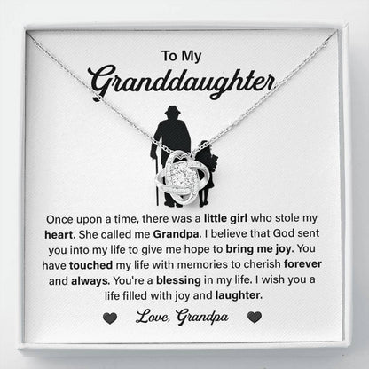 Gift From Grandfather to Granddaughter Necklace