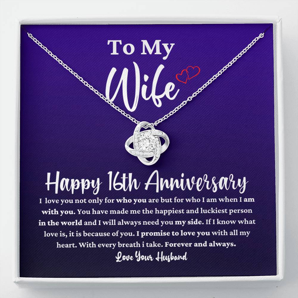 16th Anniversary Necklace Gift for Wife From Wife